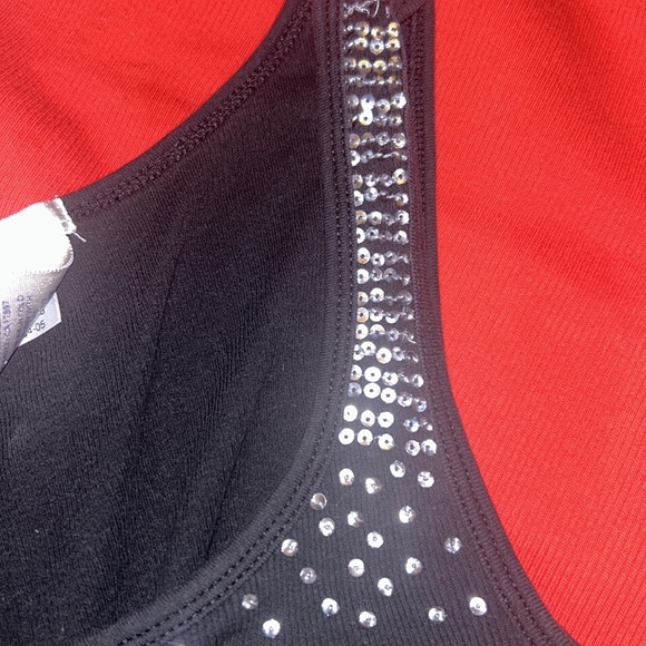 LOT of 4 OLD NAVY TANKS: Purple, Red, Gray/White Stripe & Black w/Sequins SMALL - Picture 4 of 6